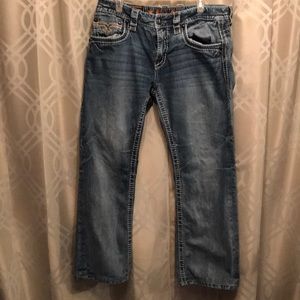 Men Rock Revival Blue Jeans
